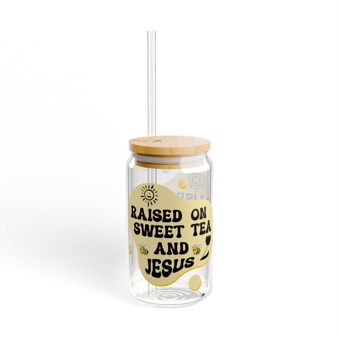 "Sweet Tea & Jesus Slipper Glass – 16 oz of Southern Charm"